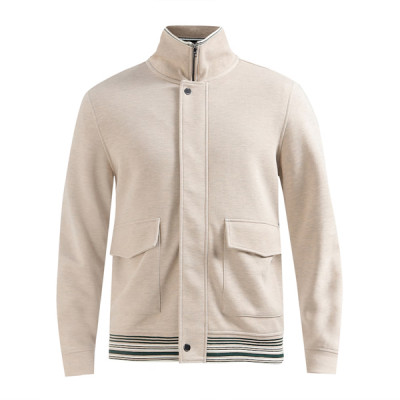 Men Taupe Long Sleeves Jacket