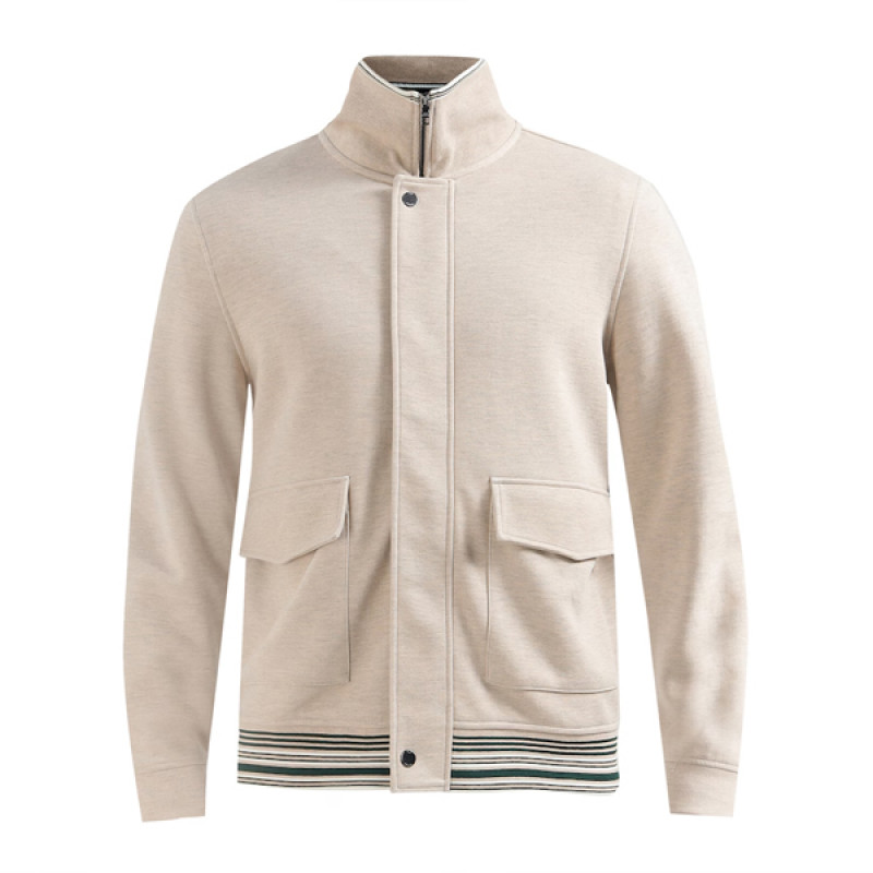 Men Taupe Long Sleeves Jacket