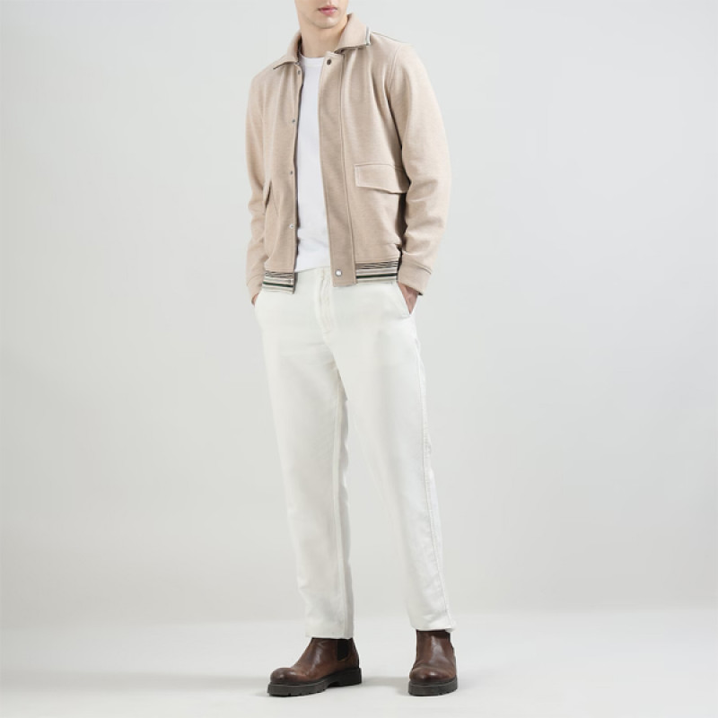 Men Taupe Long Sleeves Jacket