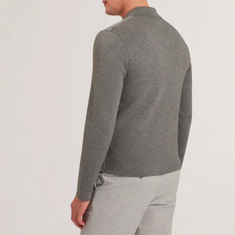 Men Grey Dejo Collared Jacket