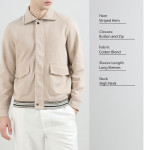 Men Taupe Long Sleeves Jacket
